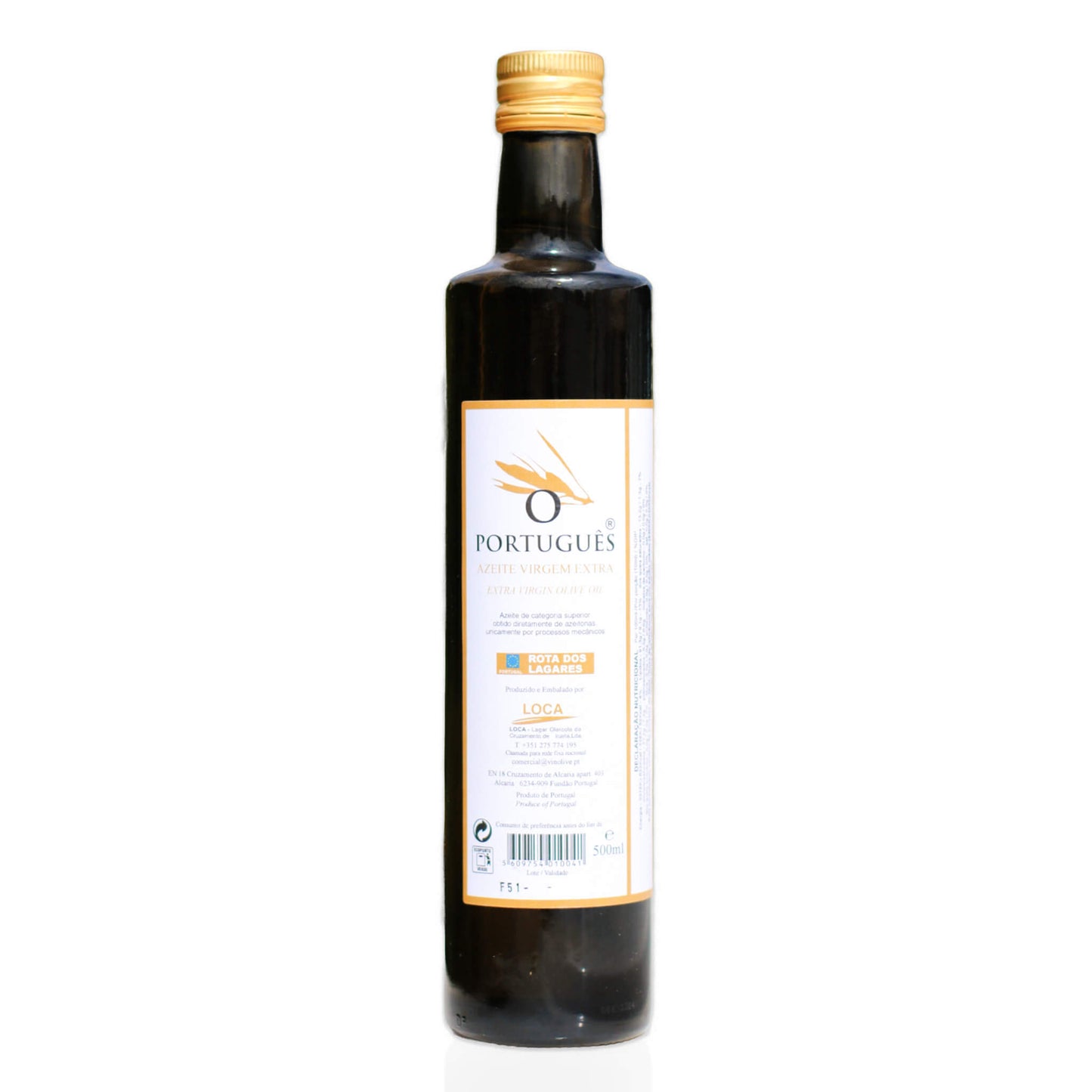 o portugues olive oil on a white background