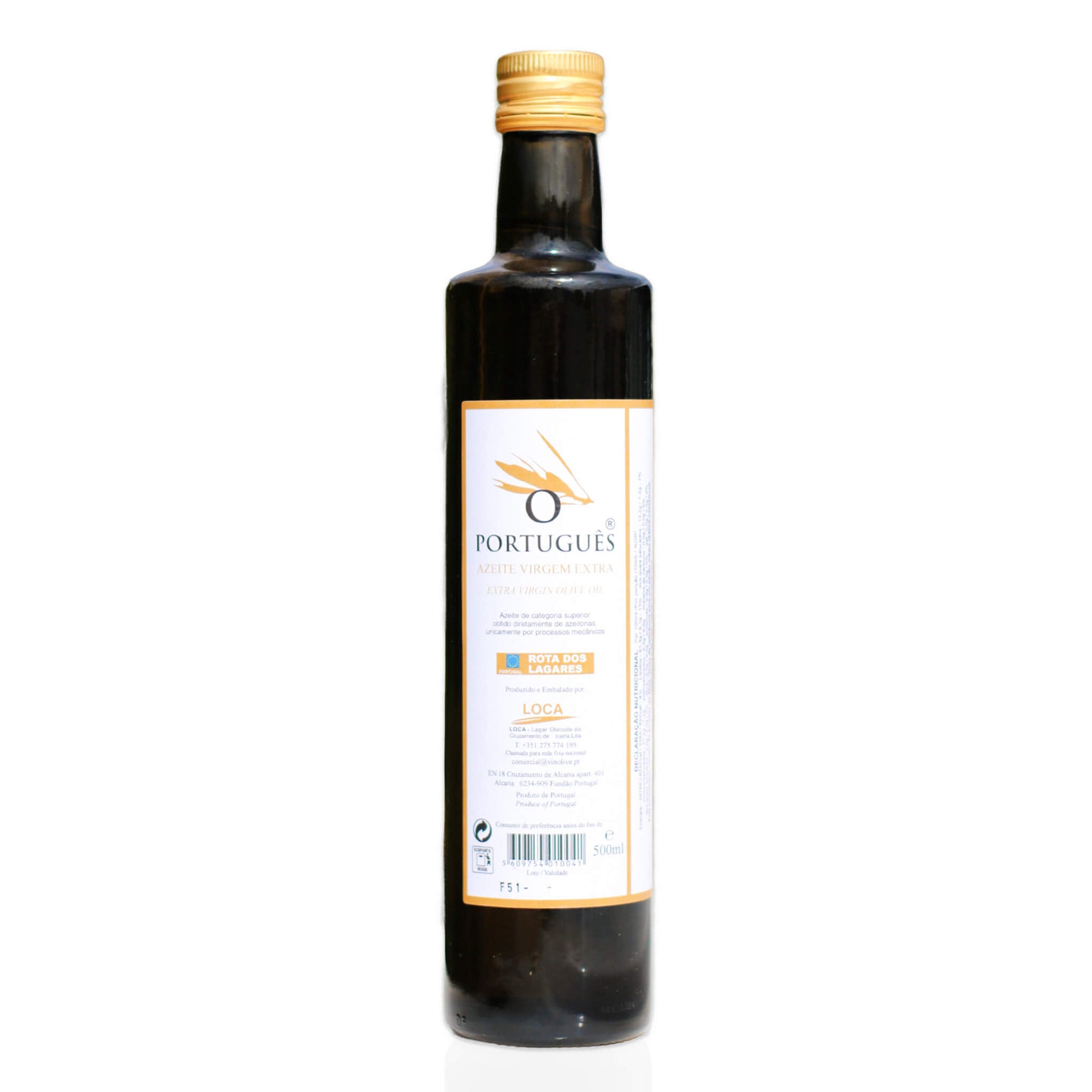 o portugues olive oil on a white background