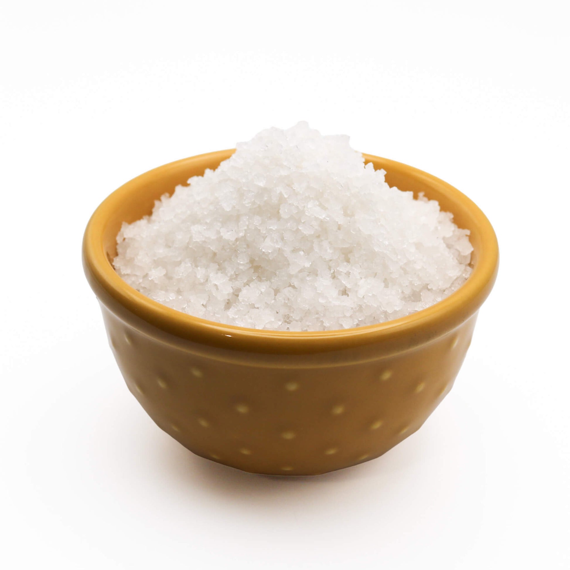 salt in a bowl with white backgroud