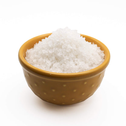 salt in a bowl with white backgroud