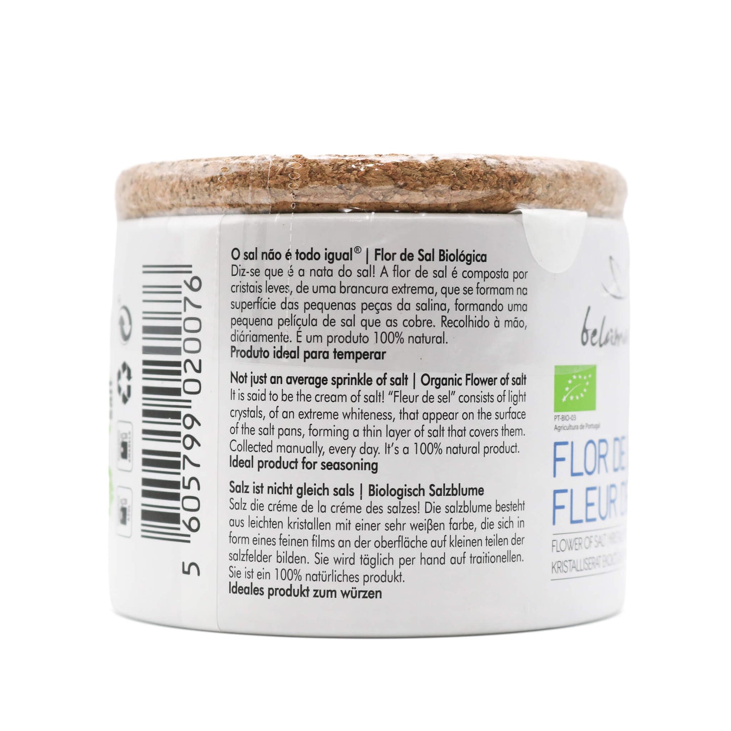 necton flor de sal container with cork lid