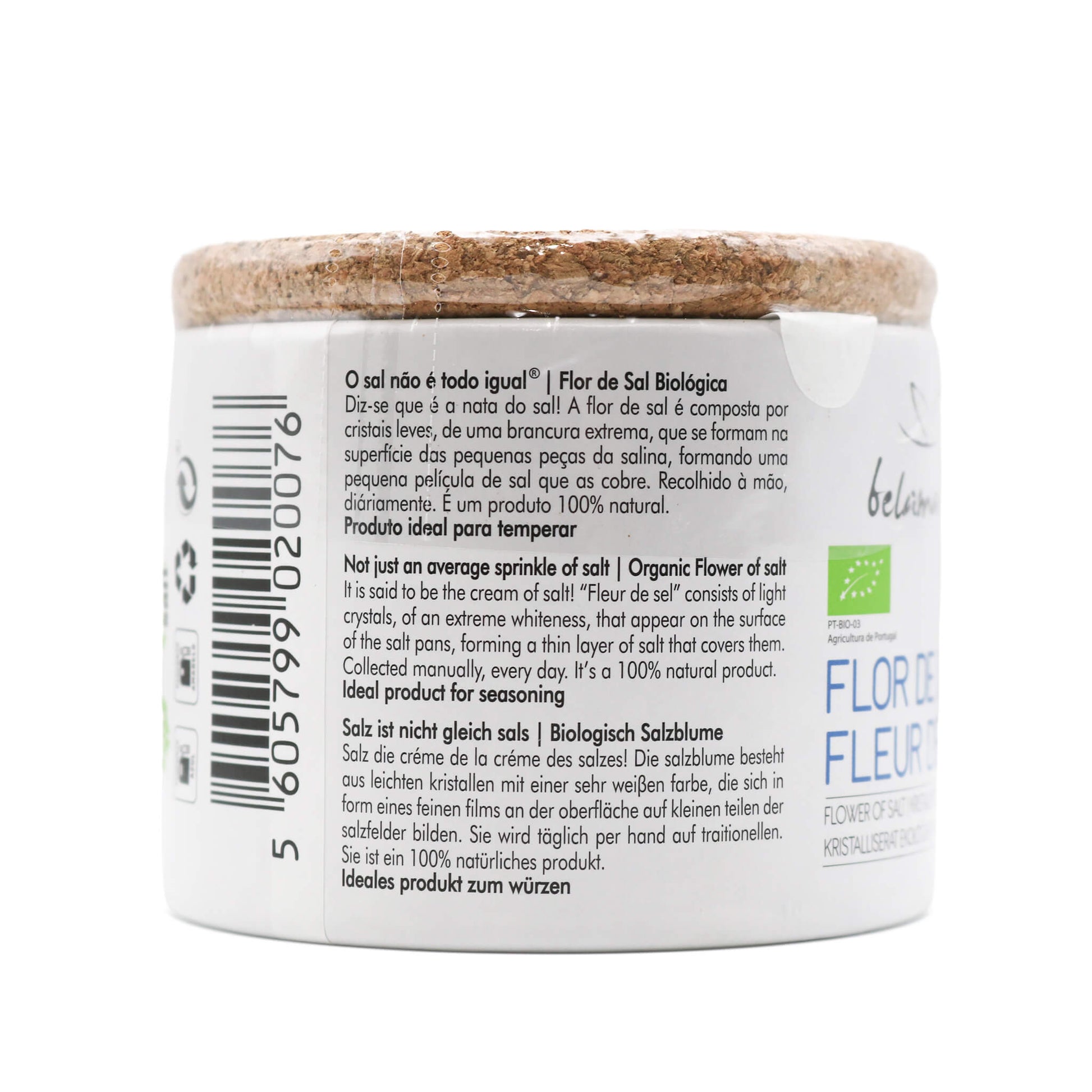 necton flor de sal container with cork lid